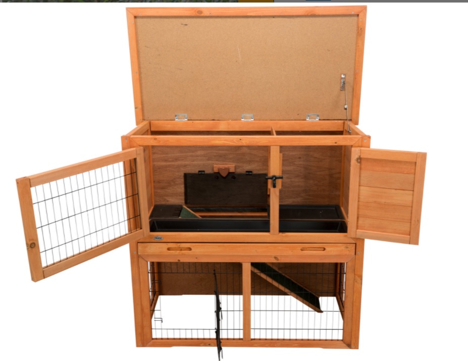 TRIXIE NATURA králíkárna s výběhem 104 x 97 x 52 cm, hnědá