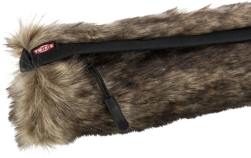 TRIXIE Tréninkový pešek - srst, plyš/polyester 6 x 20 cm, imitace králičí srst černá