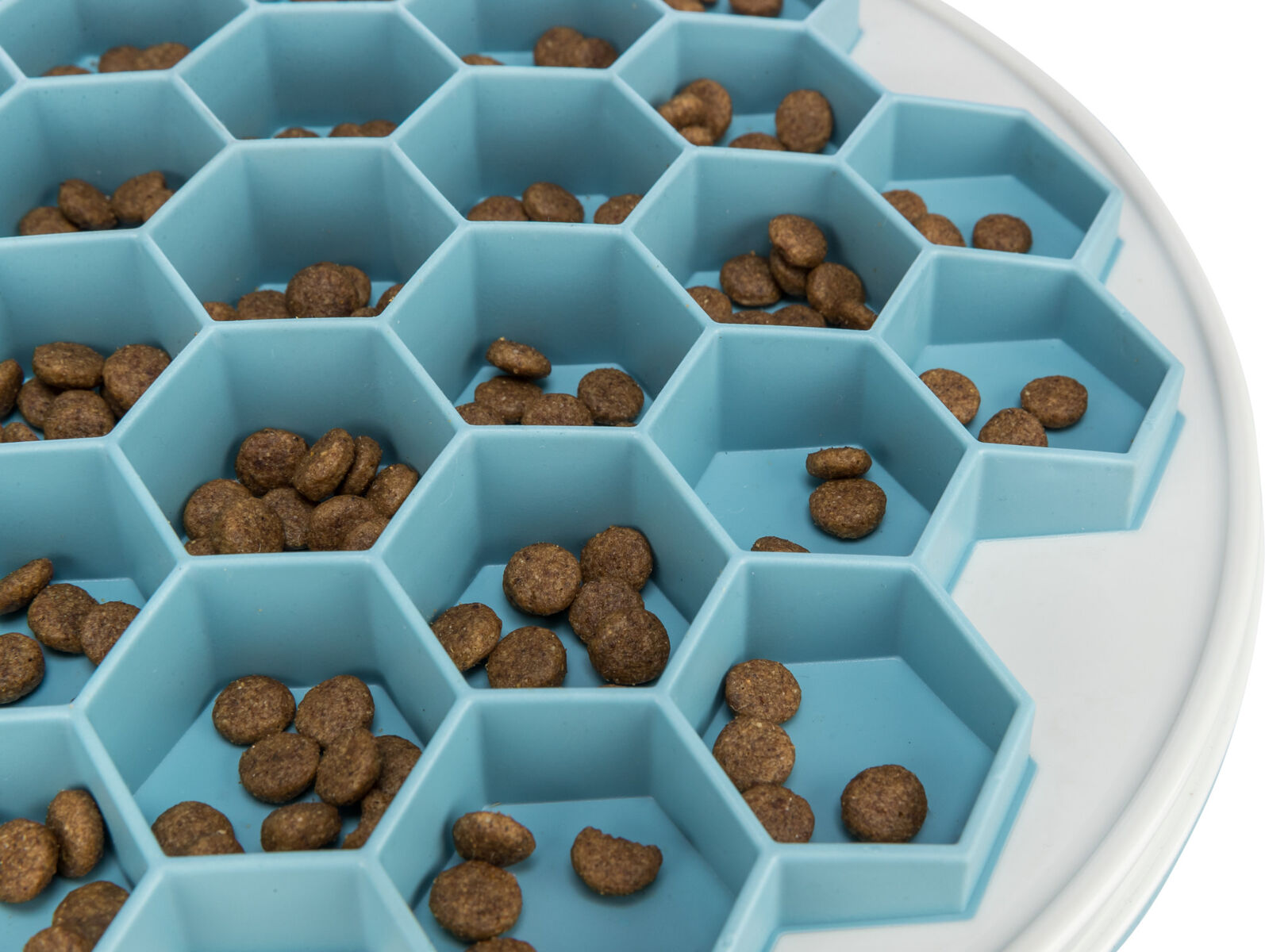 HIVE, talíř k pomalému krmení, ø 30 cm, plast/TRP/TPE, šedá/modrá