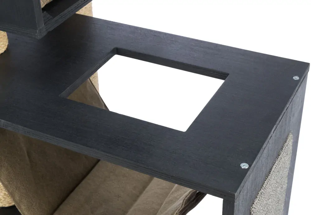 TRIXIE BE NORDIC škrabadlo FREIA, 123 cm, 2 x kukaň, hammock, antracit/písek