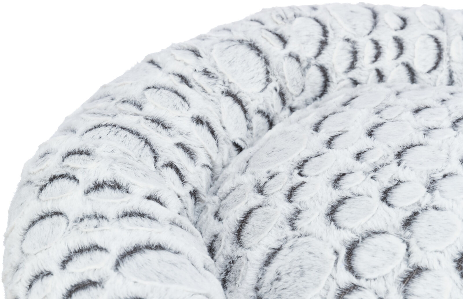 TRIXIE MILA kulatý plyšový pelech, bílá/šedá ø 60 cm