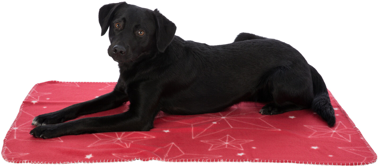 TRIXIE Xmas vánoční fleecová deka LUCIANO, mix barev (červená, písková, zelená) 100 x 70 cm