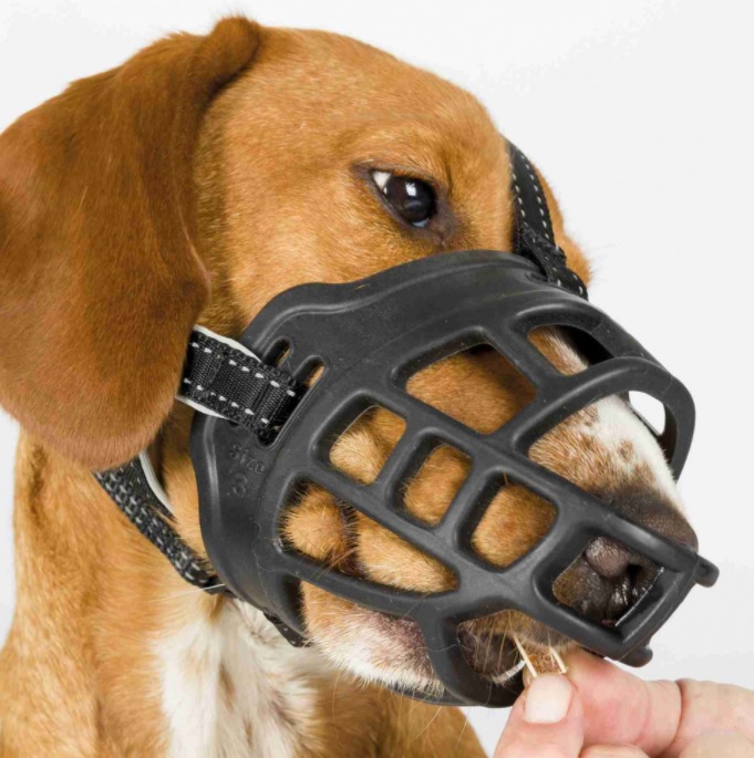 TRIXIE Silikonový náhubek FLEX S 19 cm/hlava max.18 cm černý