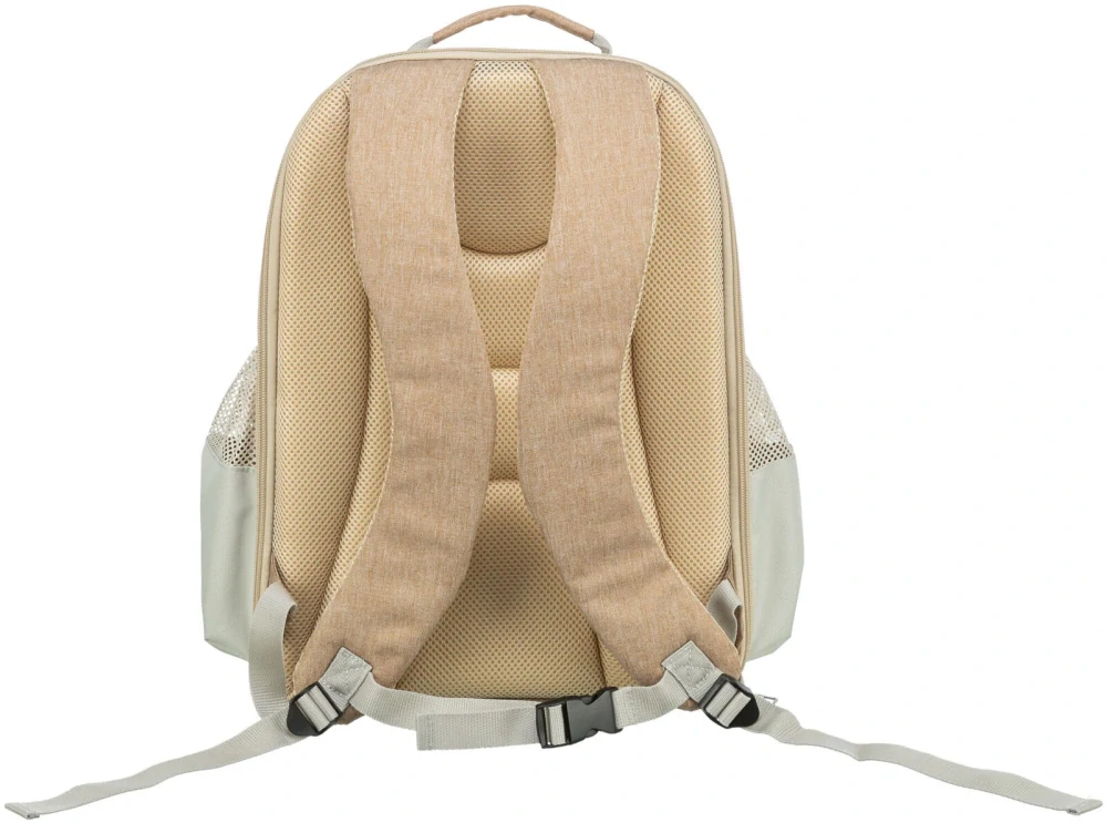 TRIXIE Batoh WILLOW, 38 × 25 × 45 cm, do 7 kg, nylon, béžová/hnědá