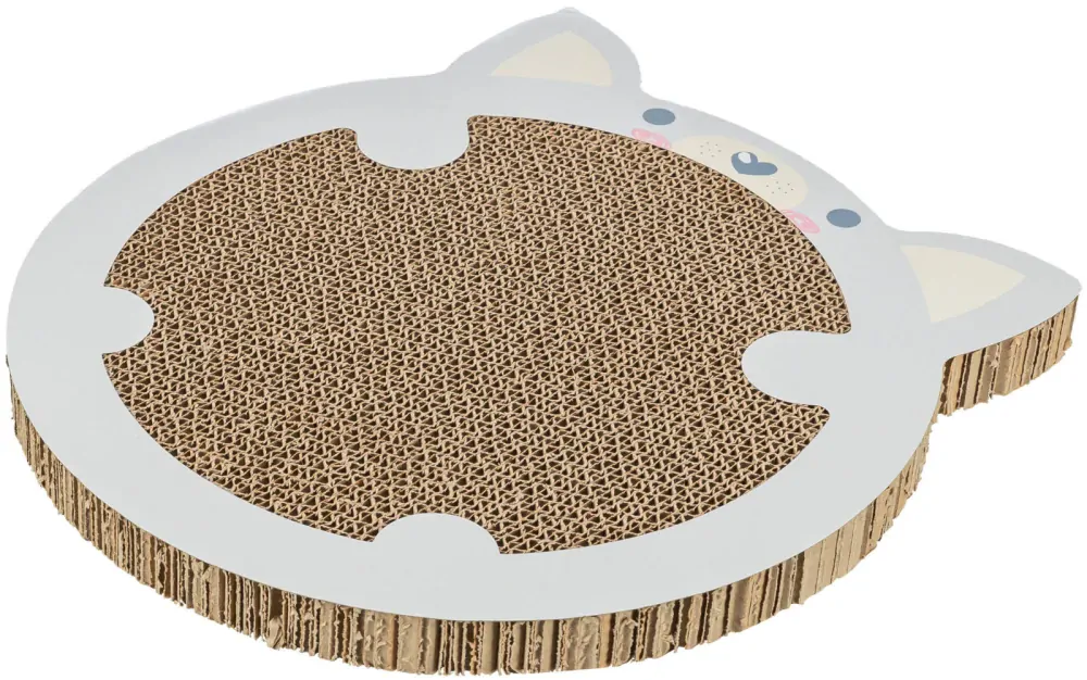 TRIXIE JUNIOR škrabací karton "křeček", catnip, 31 x 2,5 x 32,5 cm, šedá