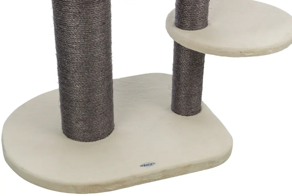 TRIXIE Škrabadlo MARCELLO, 140 cm, 4 podesty, kukaň, míč, krémová/šedá