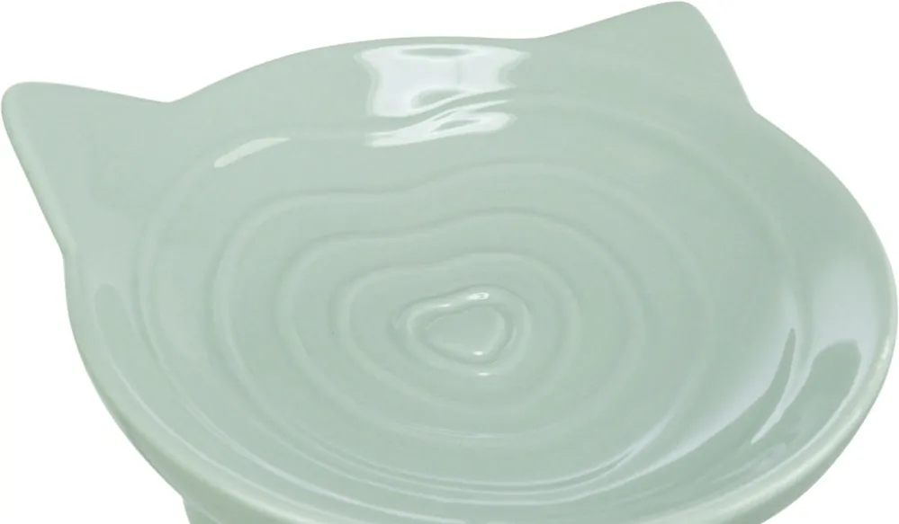 TRIXIE Keramická miska VIVIANA, tvar kočičí hlavy, 0,15 l/ø 14 cm, šalvějová