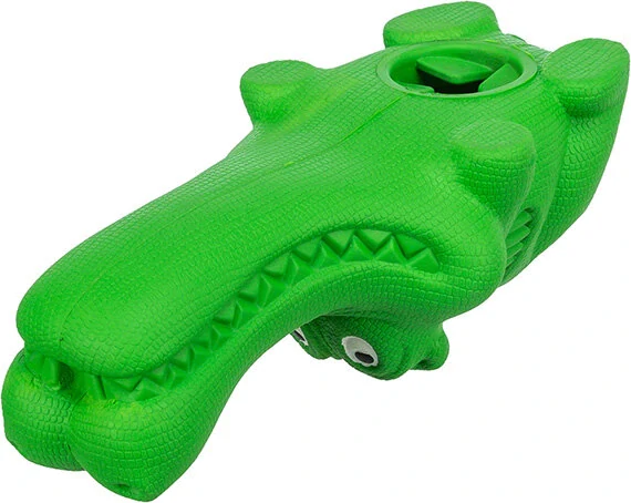TRIXIE DOG ACTIVITY krokodýl na pamlsky, 18 cm, přírodní guma, zelená