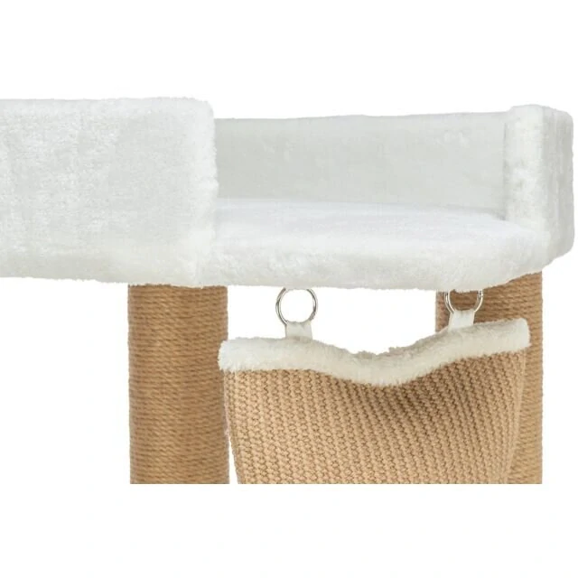 TRIXIE Škrabadlo ACTIVE, 58 x 58 / 150 cm, se šplhacím pytlem, bílá