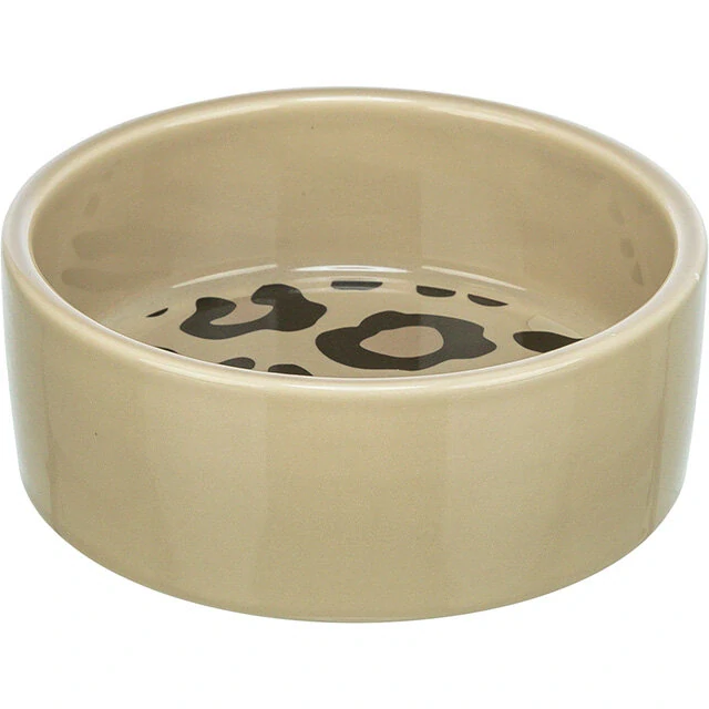 TRIXIE Keramická miska LEO, 0,3 l/ 12 cm, hnědá/leopardí