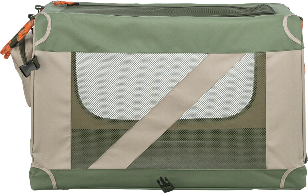 TRIXIE Tranportní přepravka COMFY, S: 47.5 x 44.5 x 70 cm, olivová/béžová