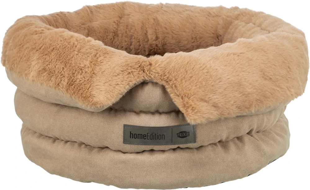 TRIXIE HOME Edition pelech LIANO Soft, kulatý s vysokým okrajem, ø 65 cm, písková/hnědá