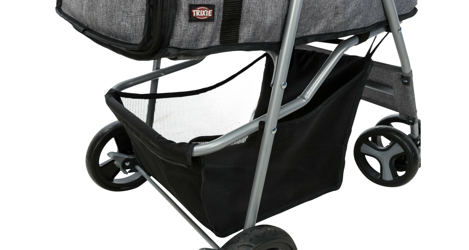 TRIXIE Kočárek pro psy BUGGY, rychlosklápěcí, 47 x 100 x 80cm, nosnost do 15 kg, šedá