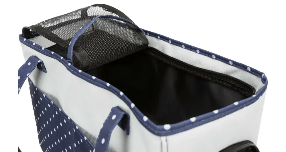 TRIXIE Cestovní taška Bonny 20 x 29 x 40 cm, modro/šedá (max. 5 kg)