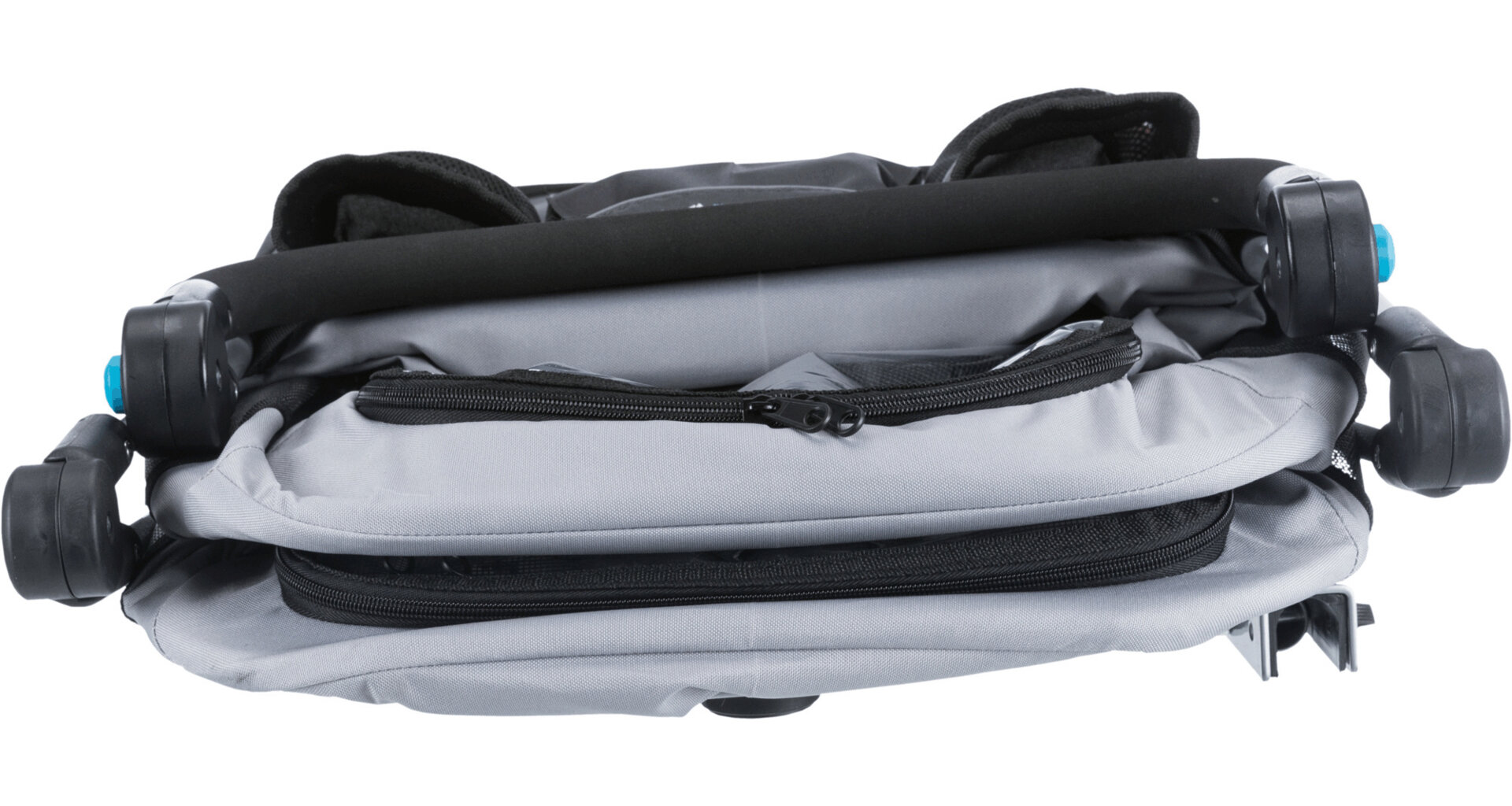 TRIXIE Vozík za kolo s funkcí rychlého skládání M 63 x 95 x 90/132 cm, nosnost max. 22 kg,  šedý