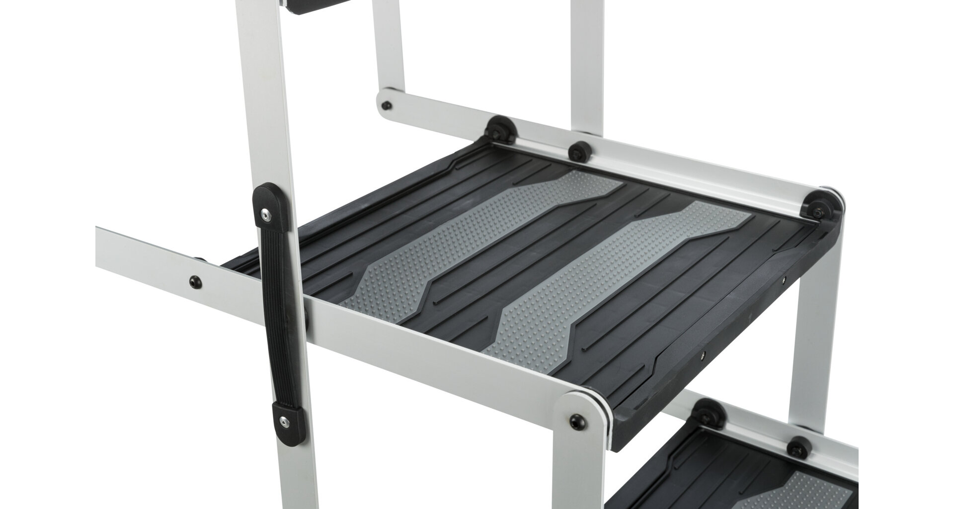 TRIXIE Skládací schody, 4 stupňové, hliník/TPR, 37cm šíře, až 70cm výška, max 160cm, nosnost 75kg