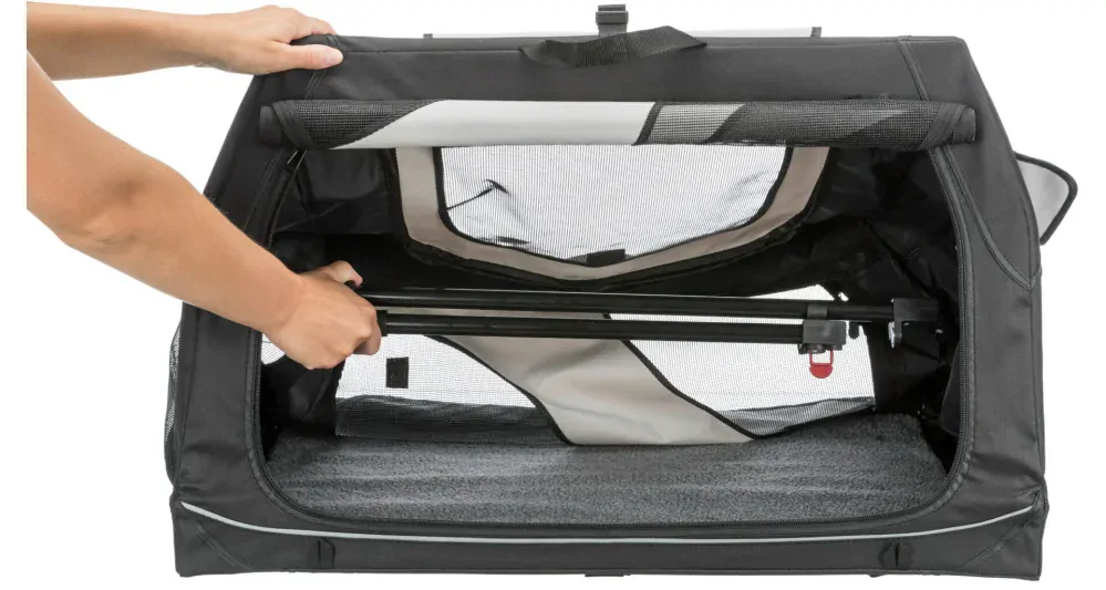 TRIXIE Transportní nylonový box Vario L 99x67x71/61 cm černo-šedý