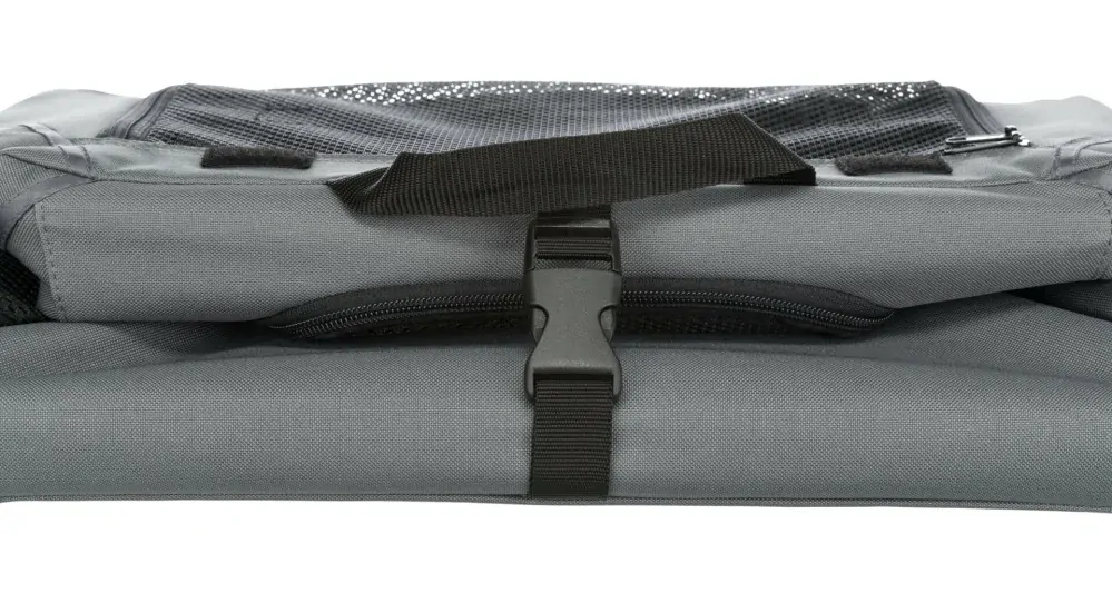 TRIXIE Skládací cestovní box EASY, S-M: 71 x 49 x 51cm, šedý