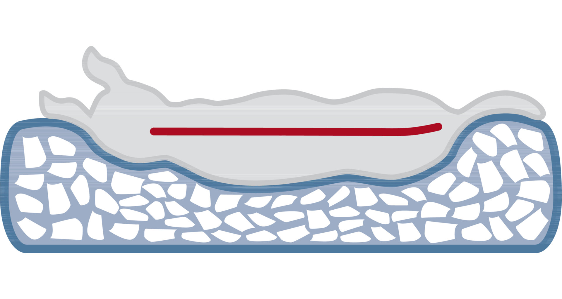 TRIXIE Ergonomický polštář BENDSON, oválný, 80 x 55 cm, tmavošedá/světlešedá