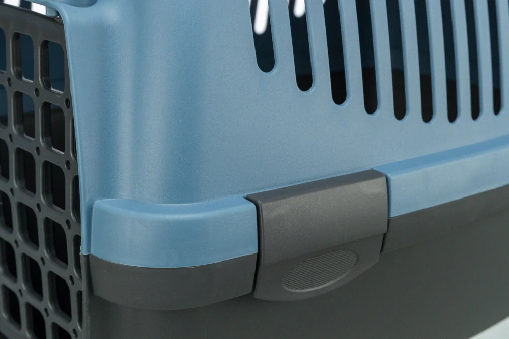 TRIXIE Transportní box CAPRI II, XS-S: 37x34x55cm (max. 8kg) - tmavě šedá/modrá