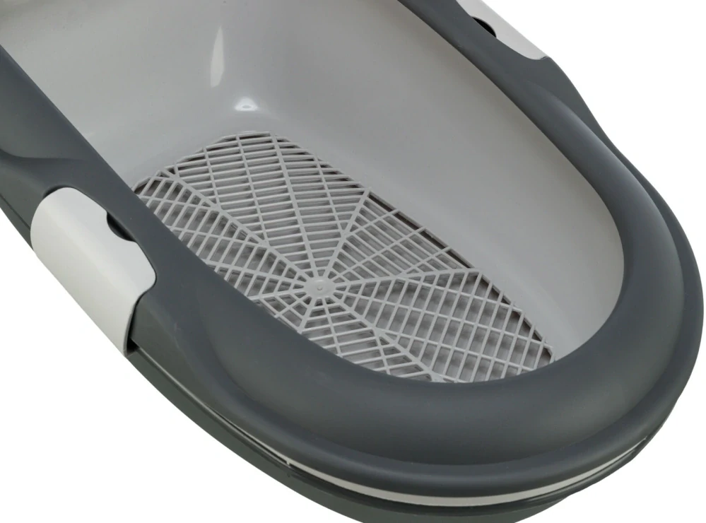 TRIXIE WC BERTO - dvojitá nádoba se sítem 59x39x22 cm, - tmavě šedá/ sv.šedá