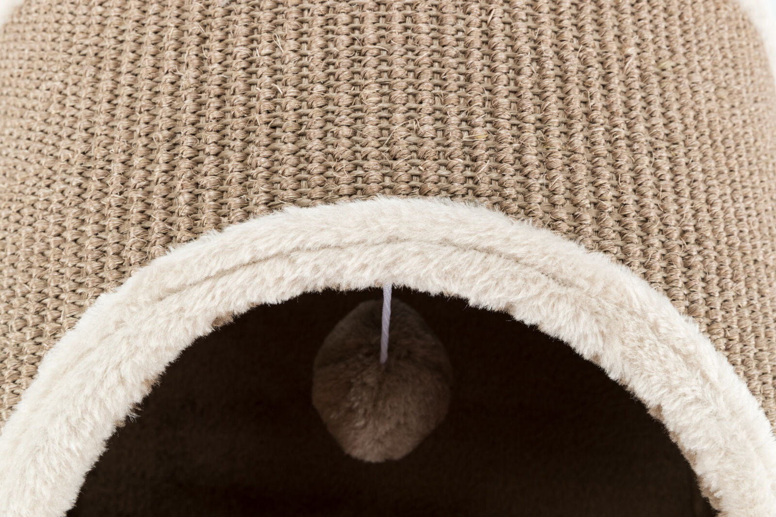 TRIXIE Plyšový škrábací tunel pro kočky 110x30x38 cm -sv.šedý/hnědý