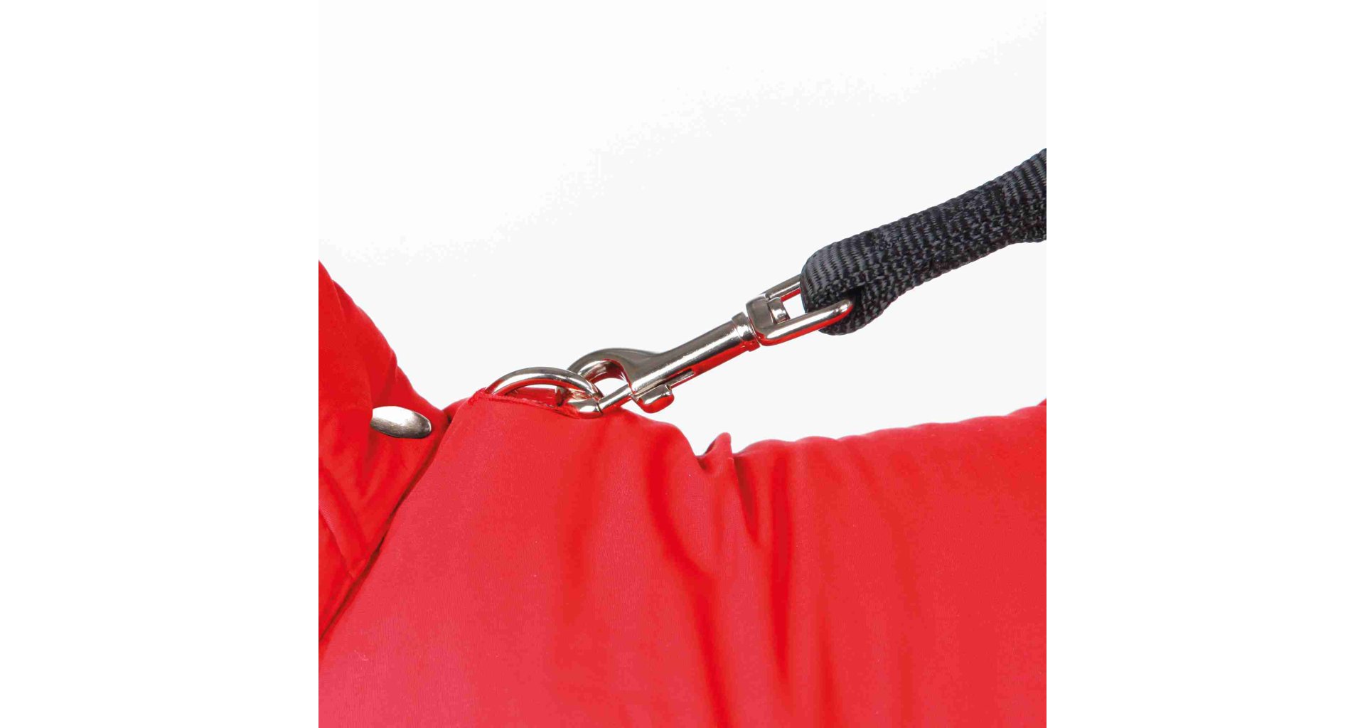 TRIXIE Červená vesta PALERMO s odepínací kapucí S:33cm, hruď:38-42cm, krk:28cm