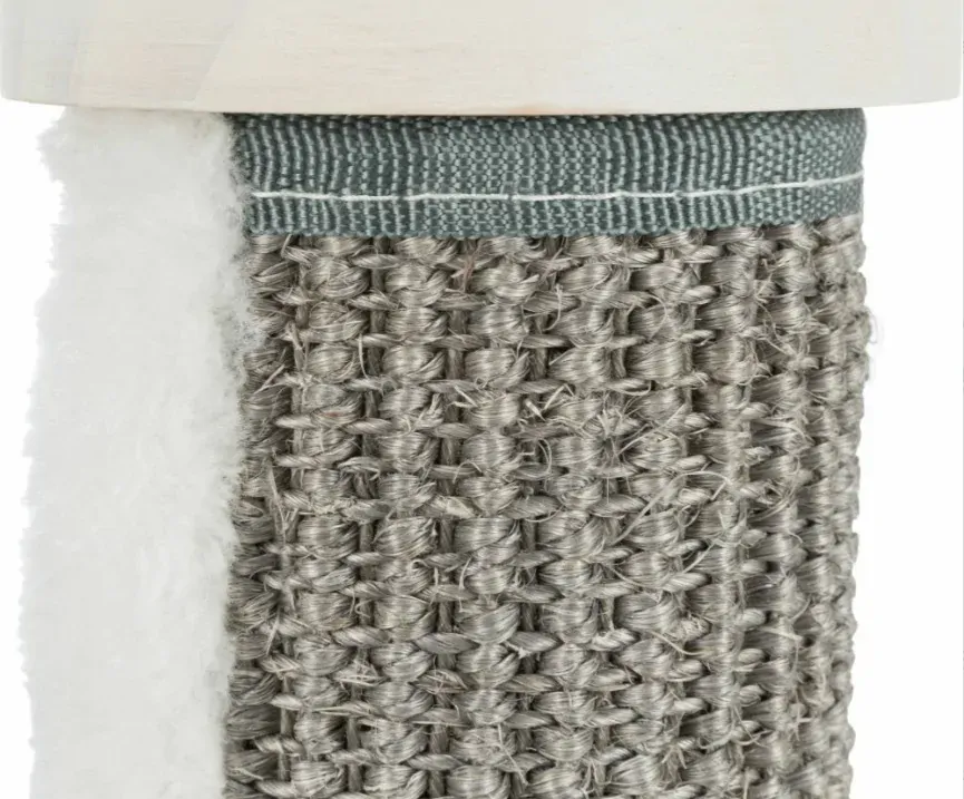 TRIXIE Kulatý schůdek se sisalem, prvek na stěnu, ø 18 × 22 cm, borové dřevo, bílá/šedá