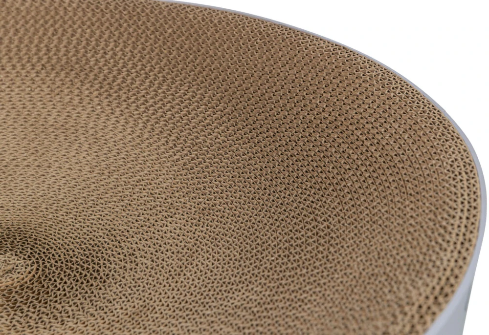 LILLY kulatý škrabací pelech s katnipem, ø 45 × 10 cm, karton, lila