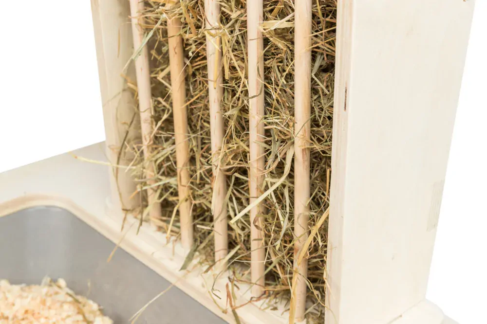 TRIXIE Krmná stanice - bar + misky, jesličky - 70 x 41 x 47 cm, dřevo/nerez/plast