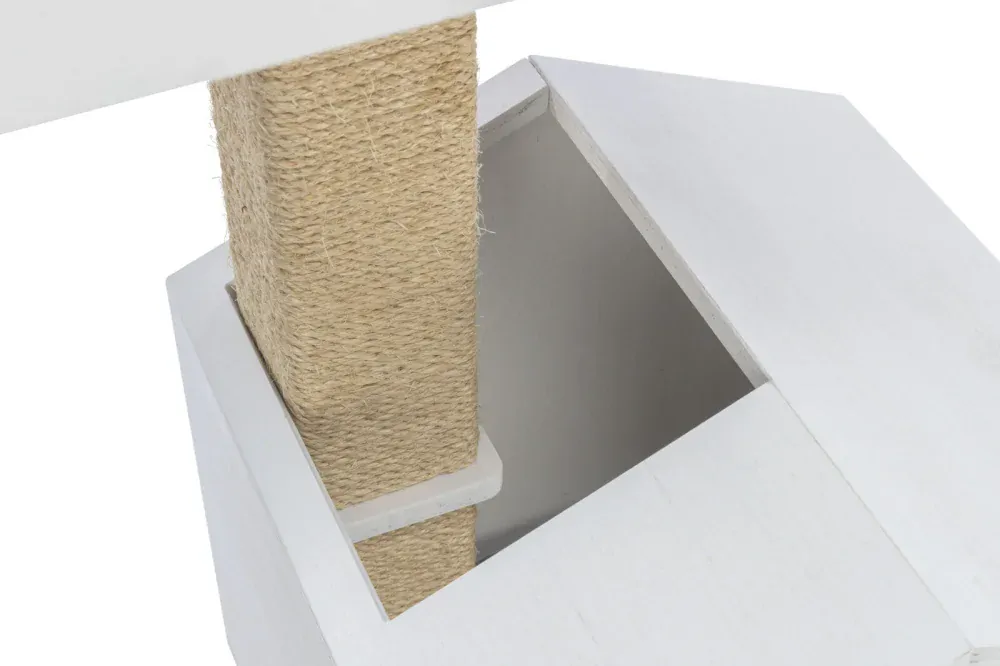 TRIXIE BE NORDIC škrabadlo JONTE, hranaté sloupky, domeček s podestou, 115 cm