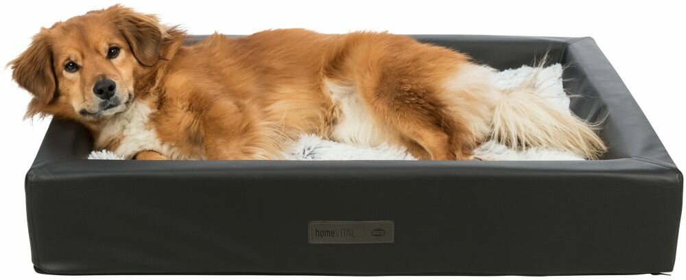 TRIXIE REMO Vital lůžko hranaté s okrajem, umělá kůže, černá 110 x 80 cm