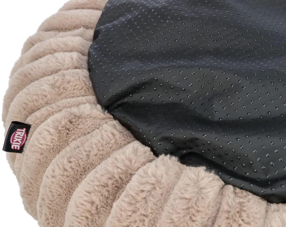 TRIXIE Kulatý pelech LONNI, sametový manšestr, světlehnědá ø 50 cm