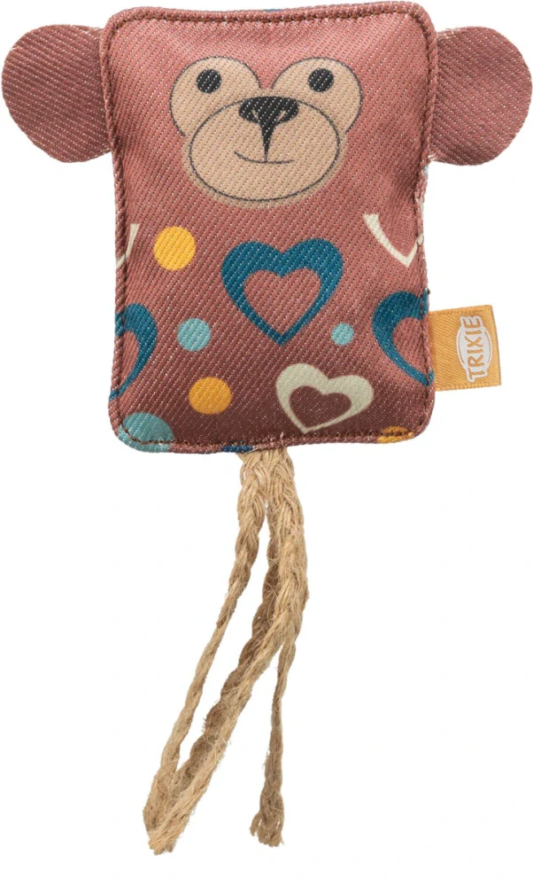 TRIXIE Hrací polštářek se zvířecím obličejemt, šustící,  10 cm, polyester