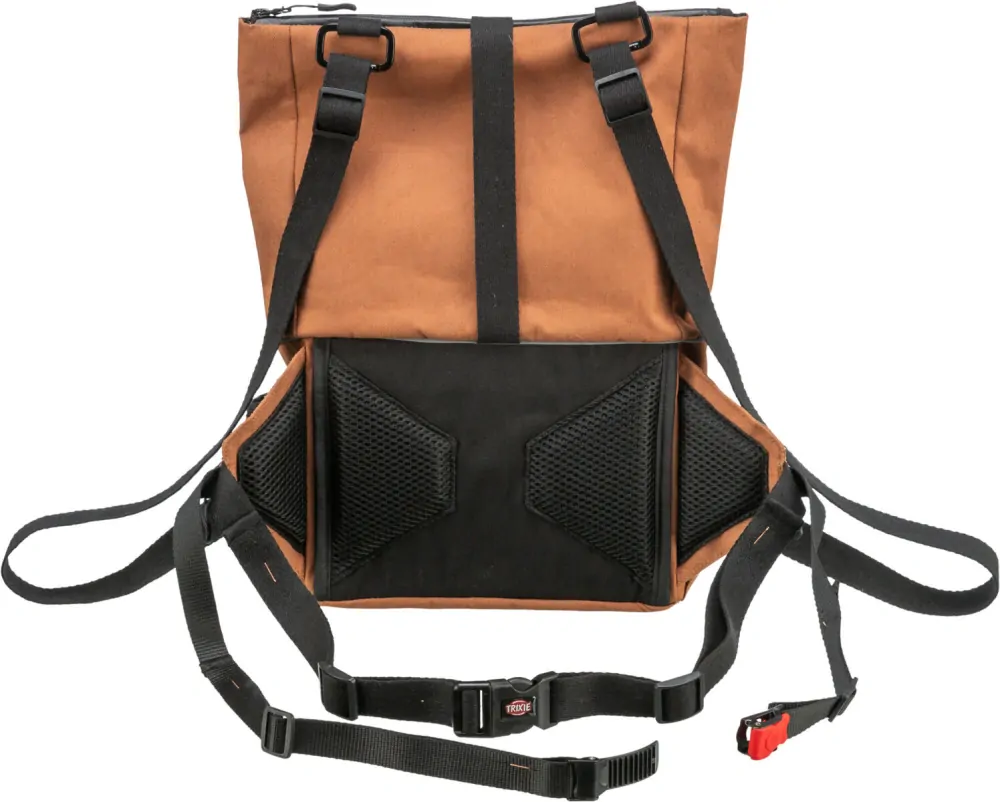 TRIXIE ROLLTOP 2v1, multifunkční batoh i ledvinka, bavlna/polyester, rezavá