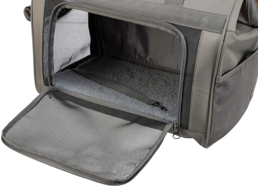 TRIXIE Cestovní taška FINLAY, 43 x 26 x 32 cm, do 10 kg, nylon, černá/šedá