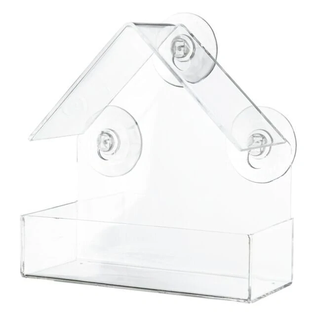 TRIXIE Krmítko pro ptáky na okenní tabuli, 225 ml/15 × 15 × 6 cm, plast