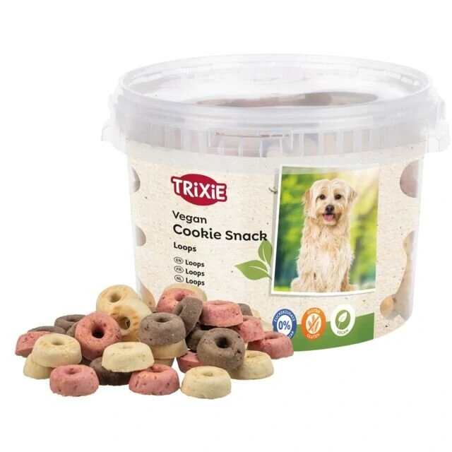 TRIXIE Vegan Cookie Loops, sušenkové kroužky, 1.3 kg