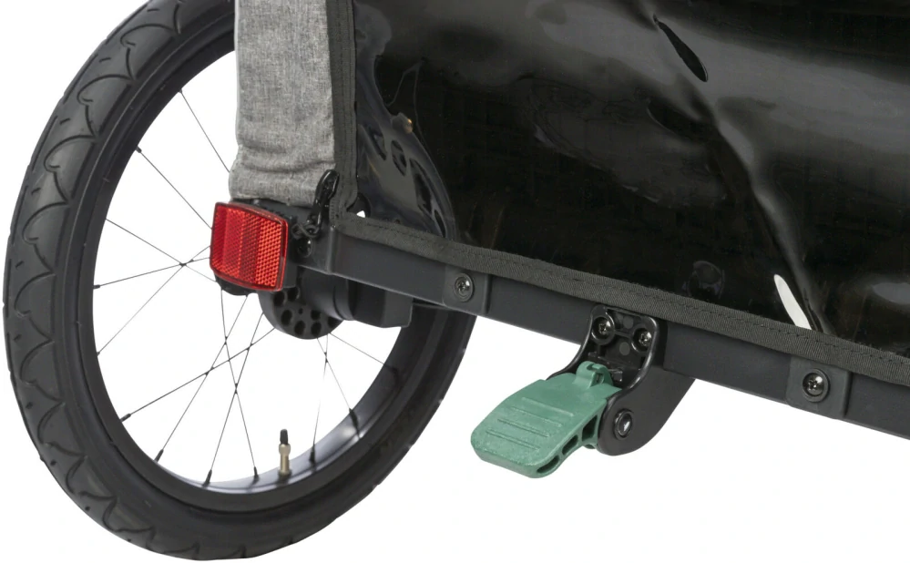 TRIXIE Vozík za kolo, L: 55,5 × 77 × 105/147 cm, do 45 kg, šedá/šalvějová