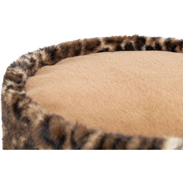 TRIXIE Škrabací jeskyně LEO, ø 38 x 30 cm, hnědá/leopardí