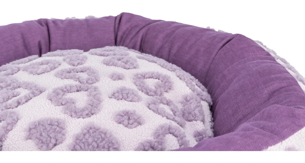 TRIXIE Pelech HEARTS se srdíčky, kulatý s okrajem, 50 cm, lila - LIMITOVANÁ NABÍDKA