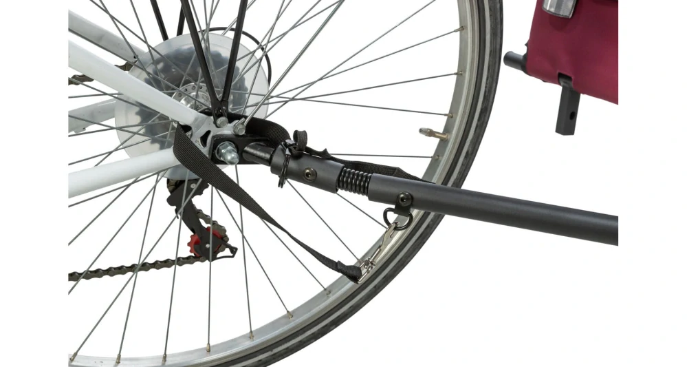 TRIXIE Vozík za kolo, S: 56 × 64 × 61/125 cm, do 15 kg, šedá/červená