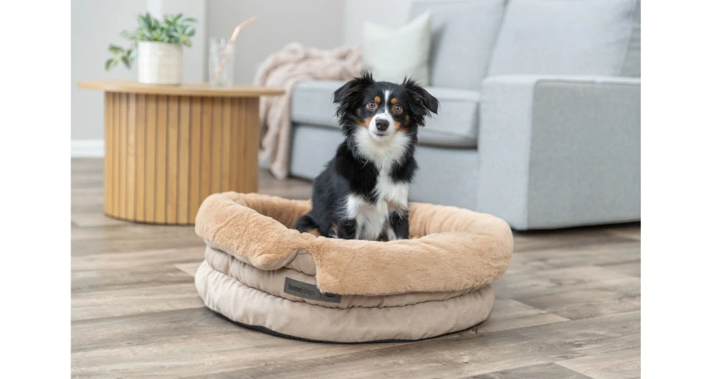 TRIXIE HOME Edition pelech LIANO Soft, kulatý s vysokým okrajem, ø 65 cm, písková/hnědá
