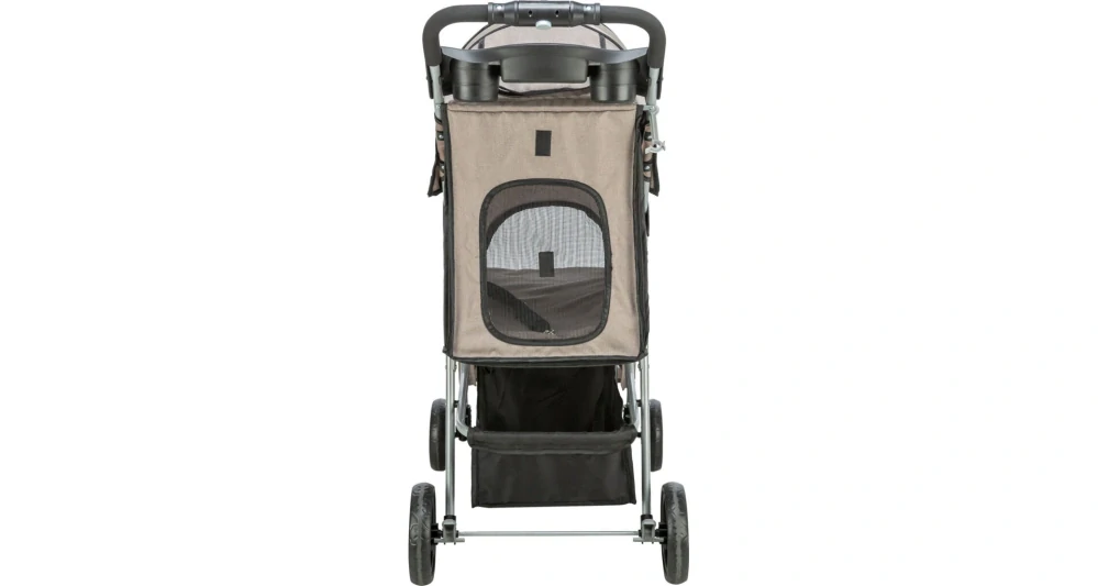 TRIXIE Kočárek pro psy BUGGY, rychlosklápěcí, 47 x 100 x 80 cm, nosnost do 15 kg, šedohnědá