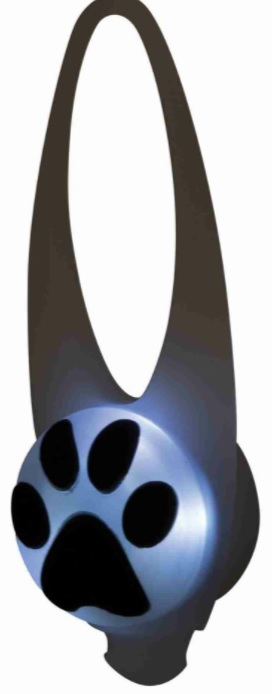 TRIXIE Flasher blikačka pro psy 2,4 cm / 8 cm bílá/barevná tlapka (RP 2,10 Kč)