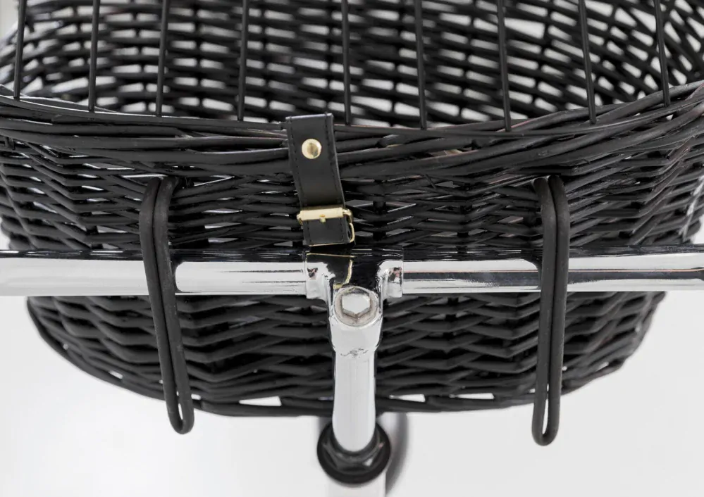 TRIXIE Přepravní koš na kolo s drátěnou kabinou - černý 50x41x35cm (max. 5kg)