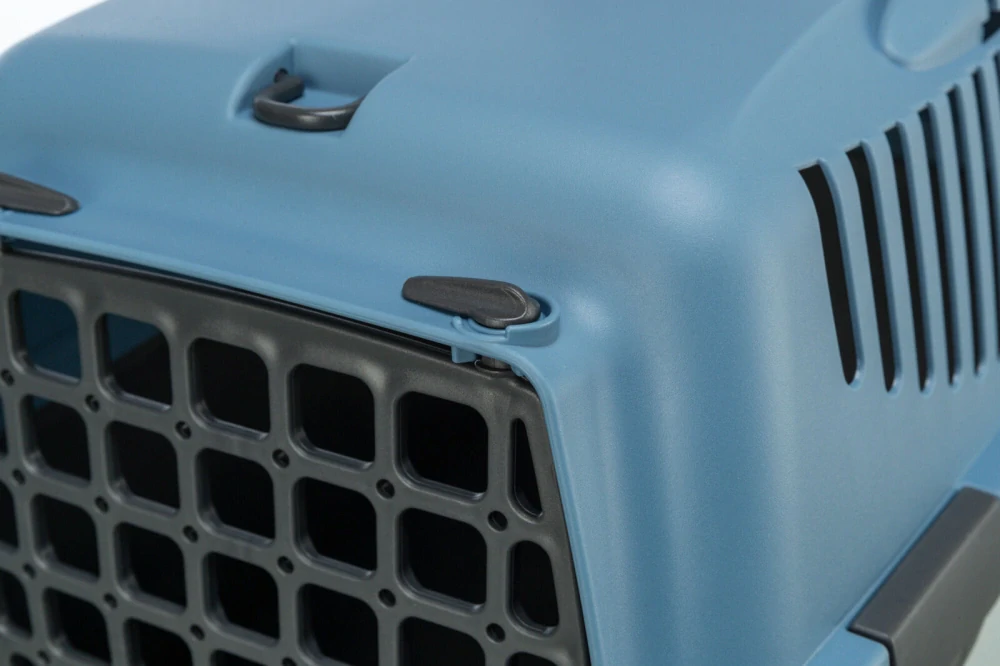 TRIXIE Transportní box CAPRI II, XS-S: 37x34x55cm (max. 8kg) - tmavě šedá/modrá