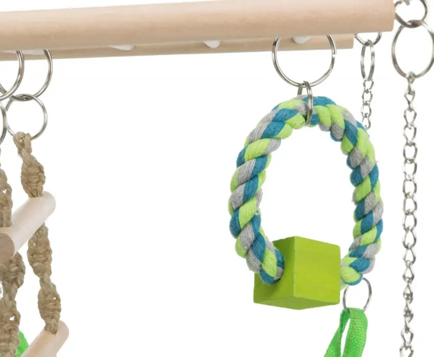 TRIXIE Závěsný žebřík s pelíškem a bavlněným kruhem pro hlodavce