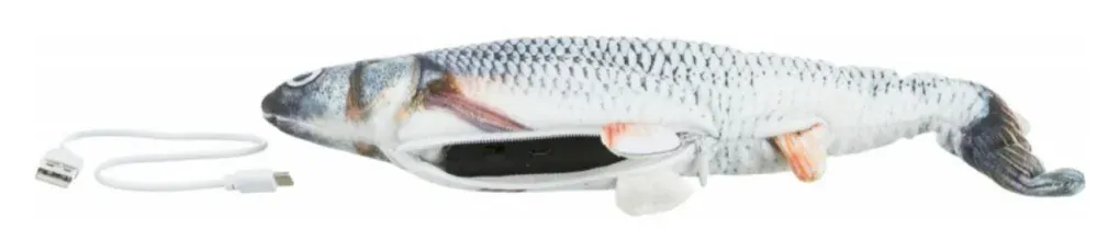 TRIXIE Ryba jako živá, mrskající se, s catnipem, látka, 30cm (RP 2,90 Kč)