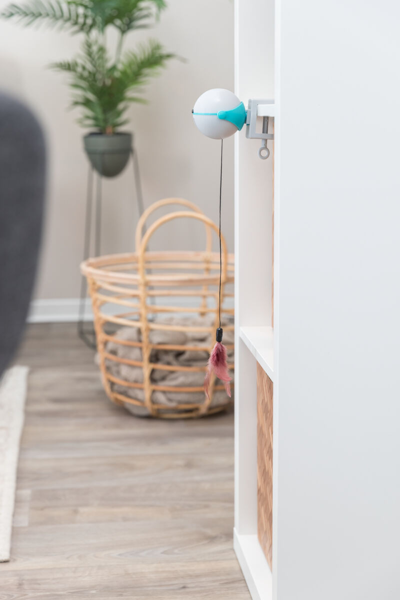 TRIXIE Catch It, automatická hračka pro kočky, 10 x 14 cm, bílá (RP 2,90 Kč)